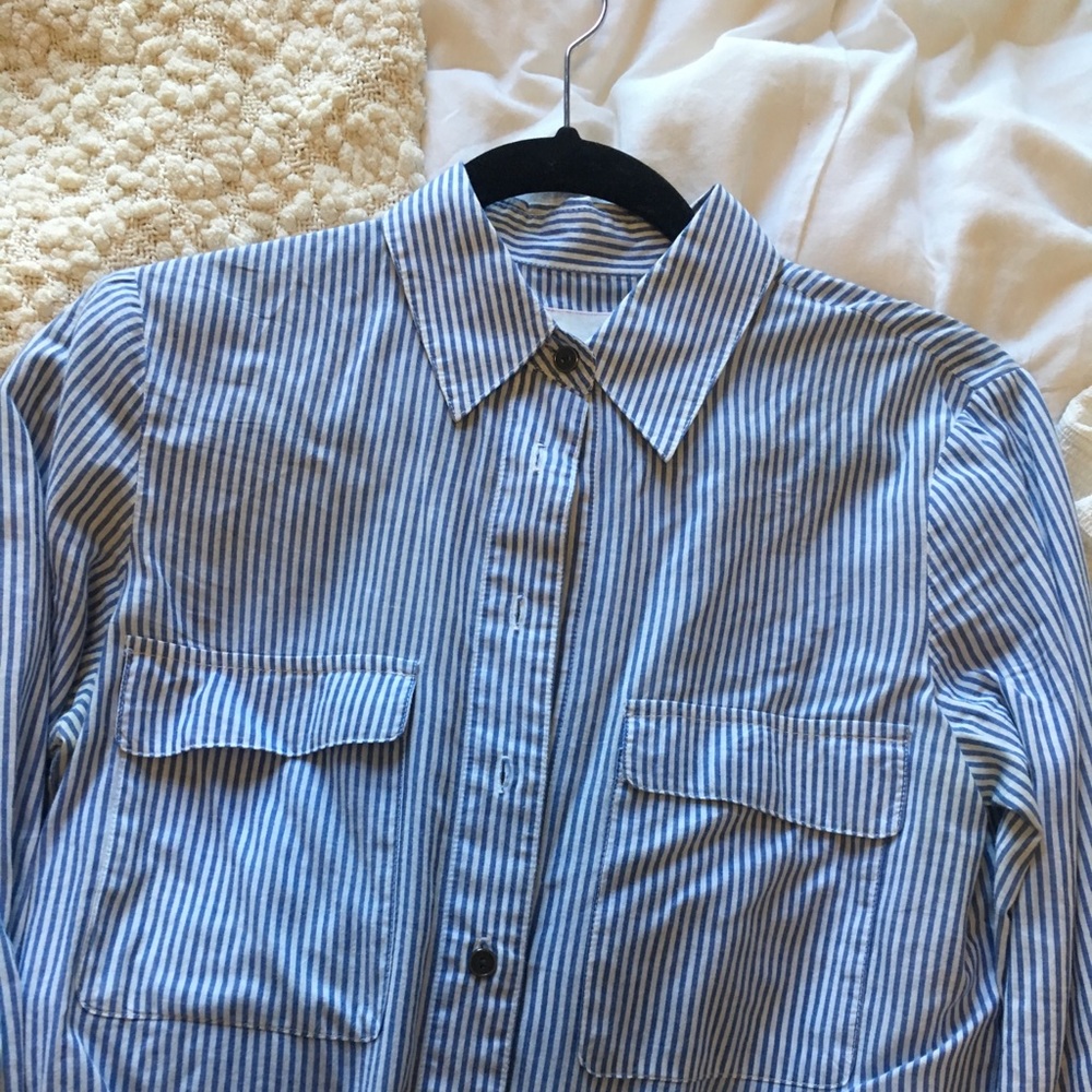 BCBG button up linen shirt